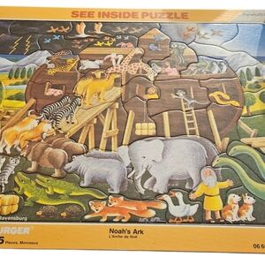 Ravensburger Vintage Noah's Ark Tray Puzzle 45 Pieces Made In France